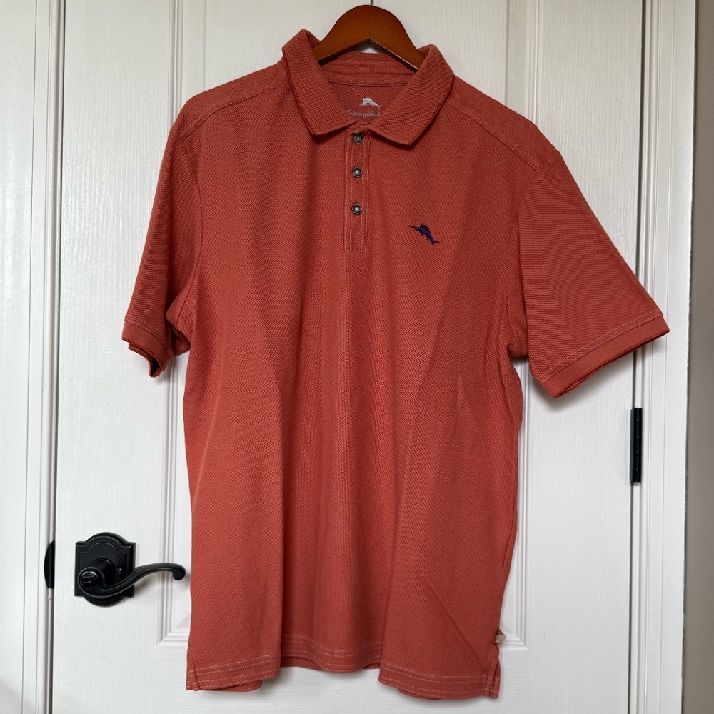 Tommy Bahama, Men's Emfielder Polo Shirt, Size Large, Orange